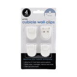 Advantus Wall Clips for Fabric Panels, 40 Sheet Capacity, White, 4/Pack (AVT75300) Pack of 4