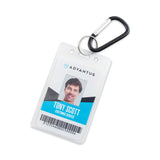 Advantus Carabiner Key Chains, (10) 1" x 2" Black Carabiners, (10) 1" dia Silver Key Rings, Aluminum (AVT75555) Pack of 10