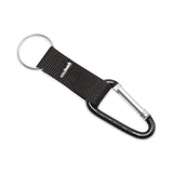 Advantus Carabiner Key Chains, Split Key Rings, Aluminum, Black, 10/Pack (AVT75556) Pack of 10