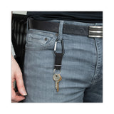 Advantus Carabiner Key Chains, Split Key Rings, Aluminum, Black, 10/Pack (AVT75556) Pack of 10