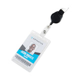 Advantus Frosted Two-Card Rigid Badge Holders, Vertical, Frosted 2.5" x 4.13" Holder, 2.13" x 3.38" Insert, 25/Box (AVT76076) Pack of 25