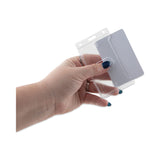 Advantus Frosted Two-Card Rigid Badge Holders, Vertical, Frosted 2.5" x 4.13" Holder, 2.13" x 3.38" Insert, 25/Box (AVT76076) Pack of 25