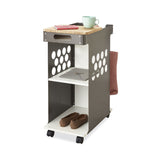 Safco Mini Rolling Storage Cart, 29.75w x 15.75d x 16.5h, White, 200-lb Capacity (SAF5209WH) Each