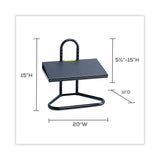 Safco® Task Master Adjustable Height Footrest, 20w x 12d x 5.5 to 15h, Black (SAF5124) Each