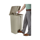 Safco® Large Capacity Plastic Step-On Receptacle, 23 gal, Plastic, Tan (SAF9923TN) Each