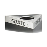 Safco® Trifecta Waste Receptacle Lid, Laser Cut "WASTE" Inscription, 20w x 20d x 3h, Stainless Steel, Ships in 1-3 Business Days (SAF9560WA) Each