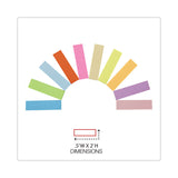 Universal® Self-Stick Page Tabs, 0.5" x 2", Assorted Colors, 500/Pack (UNV99026) Pack of 500