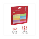 Universal® Self-Stick Page Tabs, 0.5" x 2", Assorted Colors, 500/Pack (UNV99026) Pack of 500