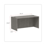 Alera® Alera Valencia Series Straight Front Desk Shell, 59.13" x 29.5" x 29.63", Gray (ALEVA216030GY) Each