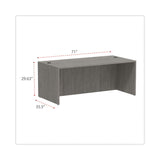 Alera® Alera Valencia Series Straight Front Desk Shell, 71" x 35.5" x 29.63", Gray (ALEVA217236GY) Each