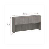 Alera® Alera Valencia Series Hutch with Doors, 4 Compartments, 70.63w x 15d x 35.38h, Gray (ALEVA287215GY) Each