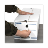 Bankers Box® LIBERTY Check and Form Boxes, 9.75" x 23.75" x 6.25", White/Blue, 12/Carton (FEL00022) Carton of 12
