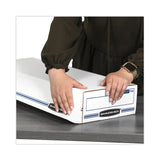 Bankers Box® STOR/FILE Check Boxes, 9.25" x 25" x 4.13", White/Blue, 12/Carton (FEL00706) Carton of 12