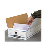 Bankers Box® LIBERTY Check and Form Boxes, 11" x 24" x 5", White/Blue, 12/Carton (FEL00005) Carton of 12