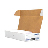 Bankers Box® STOR/FILE Check Boxes, 9.25" x 25" x 4.13", White/Blue, 12/Carton (FEL00706) Carton of 12