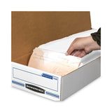 Bankers Box® STOR/FILE Check Boxes, 9.25" x 25" x 4.13", White/Blue, 12/Carton (FEL00706) Carton of 12