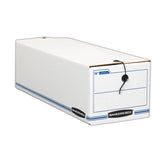 Bankers Box® LIBERTY Check and Form Boxes, 9.75" x 23.75" x 6.25", White/Blue, 12/Carton (FEL00022) Carton of 12