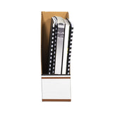 Bankers Box® Corrugated Cardboard Magazine File, 4 x 11 x 12.25, Wood Grain, 12/Carton (FEL07224) Carton of 12