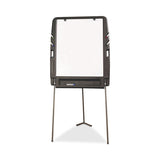 Iceberg Ingenuity Portable Flipchart Easel with Dry Erase Surface, 35 x 30, 73" Tall Easel, Charcoal Polyethylene Frame (ICE30227) Each