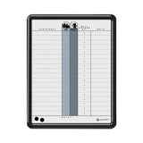 Quartet® Employee In/Out Board, 11 x 14, Porcelain White/Gray Surface, Black Plastic Frame (QRT750) Each