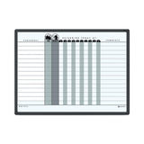 Quartet® Employee In/Out Board System, Up to 15 Employees, 24 x 18, Porcelain White/Gray Surface, Black Aluminum Frame (QRT781G) Each