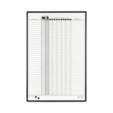 Quartet® Employee In/Out Board System, Up to 36 Employees, 24 x 36, Porcelain White/Gray Surface, Black Aluminum Frame (QRT783G) Each
