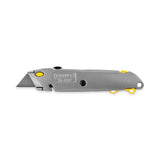 Stanley® Quick-Change Utility Knife with Retractable Blade and Twine Cutter, 6" Metal Handle, Gray (BOS10499) Each