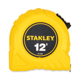 Stanley Bostitch® Power Return Tape Measure w/Belt Clip, 0. 12ft, Yellow (BOS30485) Each