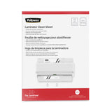 Fellowes® Laminator Cleaning Sheets, 3 to 10 mil, 8.5" x 11", White, 10/Pack (FEL5320603) Pack of 10