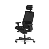 HON® Ignition 2.0 4-Way Stretch Mesh Back and Seat Task Chair, Supports Up to 300 lb, 17" to 21" Seat, Black Seat, Black Base (HONI2MSKY2IMTHR) Each