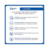 Brother P-Touch® TZe Standard Adhesive Laminated Labeling Tape, 0.94" x 26.2 ft, Black on White, 2/Pack (BRTTZE2512PK) Pack of 2