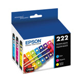 Epson® T222520S (T222) Claria Ink, 165 Page-Yield, Cyan/Magenta/Yellow (EPST222520S) Each