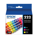 Epson® T222520S (T222) Claria Ink, 165 Page-Yield, Cyan/Magenta/Yellow (EPST222520S) Each