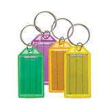 CONTROLTEK® Key Tags, Green/Orange/Purple/Yellow, 4/Pack, 12 Packs/Carton (CNK500135) Pack of 4
