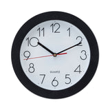 Universal® Bold Round Wall Clock, 9.75" Overall Diameter, Black Case, 1 AA (sold separately) (UNV10421) Each