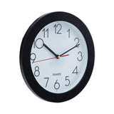 Universal® Bold Round Wall Clock, 9.75" Overall Diameter, Black Case, 1 AA (sold separately) (UNV10421) Each
