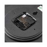 Universal® Whisper Quiet Clock, 12" Overall Diameter, Black Case, 1 AA (sold separately) (UNV10451) Each