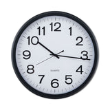 Universal® Round Wall Clock, 13.5" Overall Diameter, Black Case, 1 AA (sold separately) (UNV11641) Each