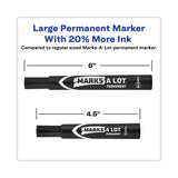 Avery® MARKS A LOT Large Desk-Style Permanent Marker, Broad Chisel Tip, Black, Dozen (8888) (AVE08888) Case of 12