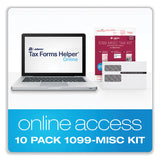 TOPS 4-Part 1099-MISC Tax Form Kit with Security Envelopes and Tax Forms Helper, 8 x 5, 2 Forms/Sheet, 10 Forms Total (TOP22907KIT) Pack of 10