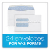 Adams® W-2 Peel and Seal Envelopes, Commercial Flap, Self-Adhesive Closure, 5.63 x 9, White, 15/Pack (TOP2219LSR) Pack of 15