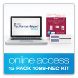 TOPS 4-Part 1099-NEC Tax Form Kit with Security Envelopes and Tax Forms Helper, 8.5 x 3.66, 3 Forms/Sheet, 15 Forms Total (TOP22906KIT) Pack of 20
