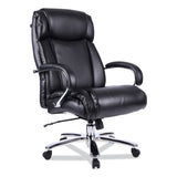 Alera® Alera Maxxis Series Big/Tall Bonded Leather Chair, Supports 500 lb, 21.42" to 25" Seat Height, Black Seat/Back, Chrome Base (ALEMS4419) Each