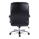 Alera® Alera Maxxis Series Big/Tall Bonded Leather Chair, Supports 500 lb, 21.42" to 25" Seat Height, Black Seat/Back, Chrome Base (ALEMS4419) Each