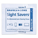 Bausch & Lomb Sight Savers Premoistened Lens Cleaning Tissues, 8 x 5, 100/Box, 10 Box/Carton (BAL8574GMCT) Case of 10 Boxes