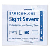 Bausch & Lomb Sight Savers Premoistened Lens Cleaning Tissues, 8 x 5, 100/Box (BAL8574GM) Box of 100