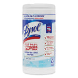 LYSOL® Brand Disinfecting Wipes, 1-Ply, 7 x 7.25, Crisp Linen, White, 80 Wipes/Canister, 6 Canisters/Carton (RAC89346CT) Case of 6