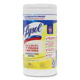 LYSOL® Brand Disinfecting Wipes, 1-Ply, 7 x 7.25, Lemon and Lime Blossom, White, 80 Wipes/Canister (RAC77182EA) Each
