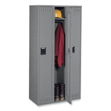 Tennsco Single-Tier Locker, Three Lockers with Hat Shelves and Coat Rods, 36w x 18d x 72h, Medium Gray (TNNSTS121872CMG) Each