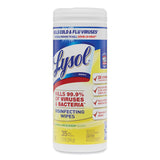LYSOL® Brand Disinfecting Wipes, 1-Ply, 7 x 7.25, Lemon and Lime Blossom, White, 35 Wipes/Canister (RAC81145) Each